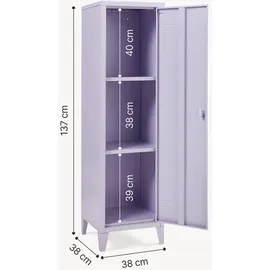 [en.casa] Einzelspind Kurikka 137 x 38 x 38 cm Lila