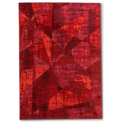 Vintage Teppich Triangolo 200 x 290 cm Mischgewebe Rot