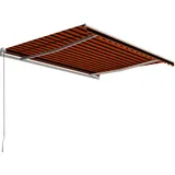 vidaXL Einziehbare Markise Handbetrieben 400 x 300 cm Orange und Braun