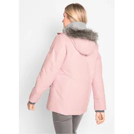 bonprix Winterjacke in 2-in1 Optik, rosa, Gr.48, Praktische Jacke mit Kapuze, wattiert