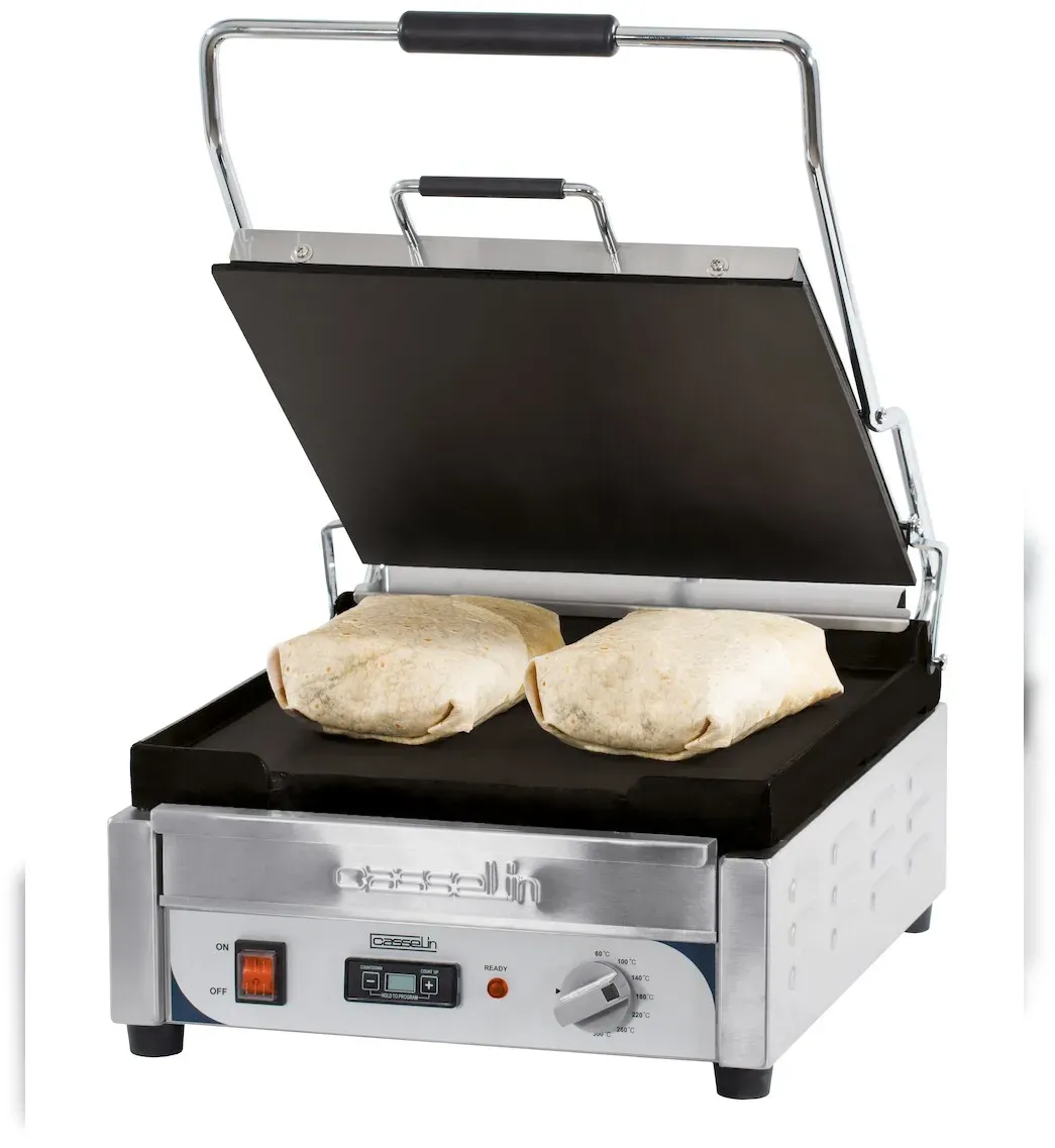 Panini Grill XL Premium Kompakt - Glatt / Glatt - Mit Timer CGPLLXLPT Casselin