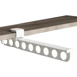 KSIEE Ausziehbare Kleiderstange, Kleiderstange, starke Tragfähigkeit, Kleiderstange, Schrank-Organizer für Hosen und Mäntel (weiß)