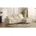 vente-unique Couch Leder 4-Sitzer Weiß