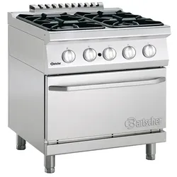 Gastro Bartscher Gasherd Serie 700 Classic, 4 Flammen - Standgerät