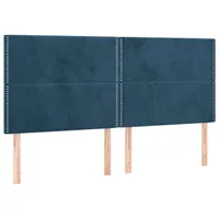 VidaXL Kopfteile 4 Stk. Dunkelblau 100x5x78/88 cm Samt