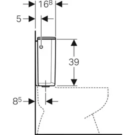 Geberit AP128 Aufputzspülkasten Spül-Stopp-Spülung 9,0 l Weiß