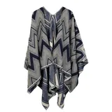 COLLEZIONE ALESSANDRO Poncho im Zick-Zack Design