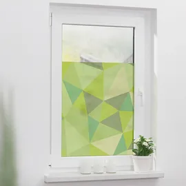 Lichtblick Fensterfolie Pattern Dreiecke 1 St., blickdicht, strukturiertKlebepunkte, grün 100 x 100 cm