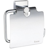 Smedbo "House" verchromtem Toilettenpapierhalter mit Deckel, silber