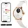Withings ScanWatch Light 37 mm sand, Sport Fluorelastomer-Armband weiß/rosegold