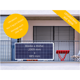 OSNATECH Balkonkraftwerk Mini-PV-Set Flex L-3 (3x 310 W) COMPLETE PLUS Balkon-Solaranlage