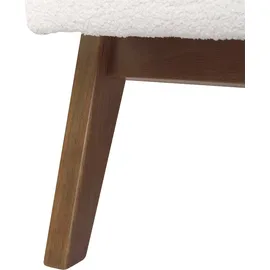 Beliani Sessel EVJE Bouclé 72 x 70 x 70 cm Cremeweiß mit Kissen