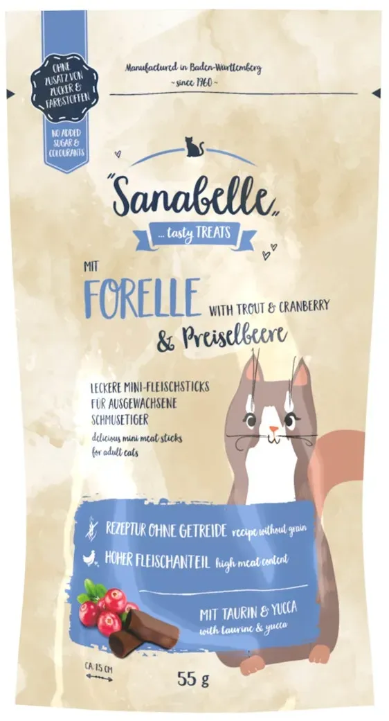 Sanabelle Katzensnack Forelle Preiselbeere