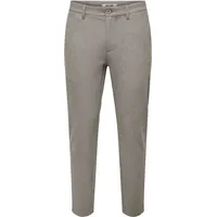 Only & Sons ONSMARK SLIM BRUSHED PIQUE 0353 PANTS Chinohose Braun 30 32