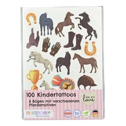 Papierdrachen Kindertattoos Pferde (100St)