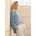 Elegante Bluse mit Rundhals blau 36
