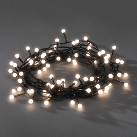 Konstsmide 3691-107 LED Globelichterkette mit runden Dioden / für Außen 80fl. warmweiß,