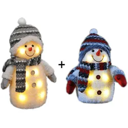 Gravidus 2er Deko Schneemann Set Weihnachtsdeko Figur