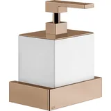 GESSI Rettangolo Accessoires Seifenspender zur Wandmontage, Behälter weiß, 20813030, Farbe: Kupfer