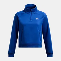 Under Armour Fleece Pro Halbreißverschluss-sweatshirt - Tech Blue White