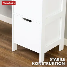 Floordirekt Idaho Badezimmerschrank 30 x 30 x 144 cm Weiß