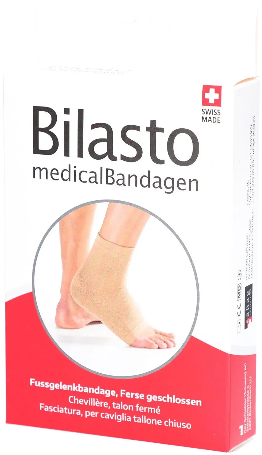 Bilasto Fussgelenkbandage XL Ferse geschloss beige