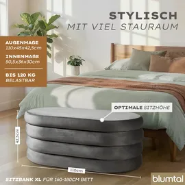 Blumtal Sitzhocker Blumtal Samt 45 x 42,5 x 110 cm Grau
