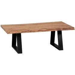Kadima Design Couchtisch Massivholz Akazie - Modernes Design, Einzigartige Maserung, Handgefertigt, Einfache Montage. 115x60x40 cm