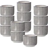 Ritzenhoff & Breker Teelichthalter Takeo Stripes Keramik Schwarz/Weiß