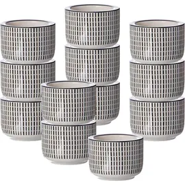 Ritzenhoff & Breker Teelichthalter Takeo Stripes Keramik Schwarz/Weiß