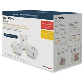 Netatmo Pack 3 Verbundene und Intelligente Thermostatköpfe Thermostatventil