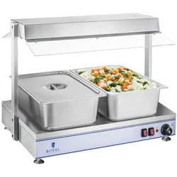 Royal Catering Warmhalteplatte mit 2 Halogenlampen - 1.100 W