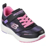 SKECHERS Sneaker »DYNAMIC TREAD«, Freizeitschuh, Klettschuh mit glänzendem Textileinsatz Gr. 29, schwarz-rosa, , 52621228-29