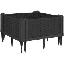 vidaXL Pflanzkasten 42,5 x 42,5 x 28,5 cm Schwarz