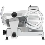 h.koenig Alleschneider MSX220, professionell, präzise, Schnittstärke 0-12 mm, italienische Klinge 20 cm, eingebauter Schärfer, breite Platte, 282 rpm