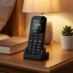 4G LTE Senioren-Handy - grosse Tasten, SOS-Knopf, Ladeschale, einfach & sicher: Dual-SIM Mobiltelefon für Senioren & Rentner