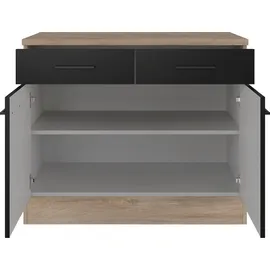 Flex-Well Unterschrank Capri 100 x 85 x 60 cm Schwarz