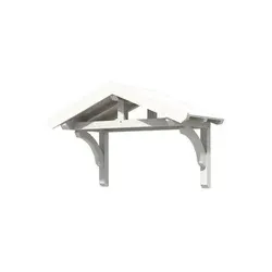 SKANHOLZ Vordach »Stettin«, 180 x 80 cm (BxT), nordische Fichte, weiß - weiss