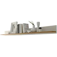 Furn.design Wandboard "Center" in weiß Eiche Wotan, Holzwerkstoff, Metall,