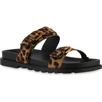 VAN HILL Damen Pantoletten in Leopard