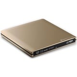 techPulse120 externes USB 3.1 USB-C 3.0 UHD HDR 4k 3D MDisc BDXL Laufwerk Bluray Brenner Burner Superdrive BD DVD CD für Computer Desktop PC Notebook Windows macOS Apple iMac MacBook Aluminium Gold