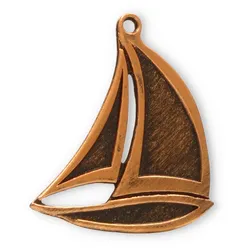 Motivmedaille Segelboot goldfarben