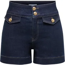 Only ONLEMILIA HW GOLD BUT DNM Shorts dunkelblau L