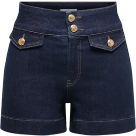 Only ONLEMILIA HW GOLD BUT DNM Shorts dunkelblau L