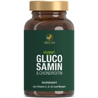 Vitactiv Natural Nutrition VITACTIV Glucosamin & Chondroitin - 60 Kapseln hochdosiert mit 1200 mg Glucosaminsulfat plus Vitamine C, D, K2 und Mangan