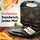 Bomann Sandwichmaker | für viereckige Sandwichplatten | Sandwichtoaster mit Antihaftbeschichtung | Toaster Sandwichtoaster mit Backampel | Sandwich Maker bis zu 820 W schwarz