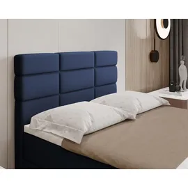 panda möbel Boxspringbett 120x200, mit Bettkasten, Dunkelblau, Matratze und Topper, Einzelbett, REVE, Panda Möbel - Blau