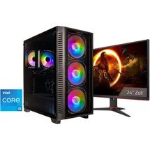 CAPTIVA Highend Gaming I95-214 TFT Bundle Gaming-PC 24" TFT Intel Core i5 12400F 4,4 GHz 32 GB RAM 1.000 GB SSD