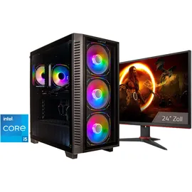 CAPTIVA Highend Gaming I95-214 TFT Bundle Gaming-PC 24" TFT Intel Core i5 12400F 4,4 GHz 32 GB RAM 1.000 GB SSD