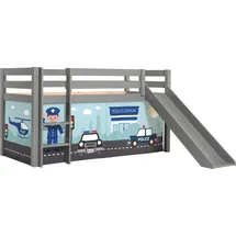 Vipack Spielbett Pino 90 x 200 cm Kiefer massiv grau blau
